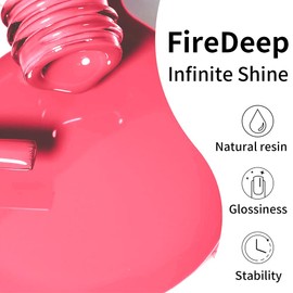 Firedeep 16ml Gel Nail Polish,Love Pink Color Soak Off UV LED Nail Gel Polish Spring Summer Nail Art Starter Manicure Salon DIY at Home 1Pcs