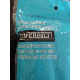 Everbilt NEW Everbilt Double Braid Nylon Dock Line Rope White Beige 3/8 in x 25 ft