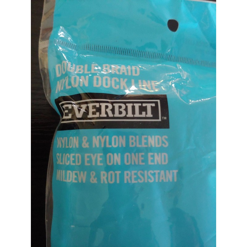 Everbilt NEW Everbilt Double Braid Nylon Dock Line Rope White