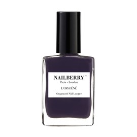Nailberry L'Oxygéné Oxygenated Nail Lacquer | Blueberry | Dark Blue Purple Opaque Nail Polish | UV Protected Long-Wear Nail Polish | 12-Free | Vegan | Certified Halal | Cruelty & Gluten Free | 15 ml