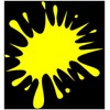 Samunshi® Paint Splashes Sticker 19 x 20 cm Yellow