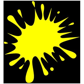 Samunshi® Paint Splashes Sticker 19 x 20 cm Yellow