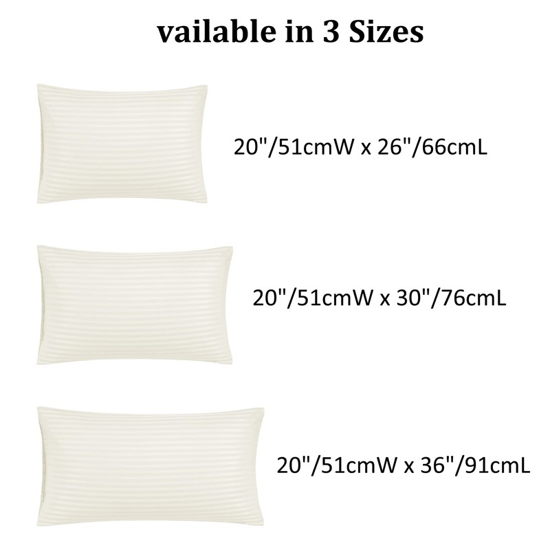 PiccoCasa Pillowcases 2 Pack Striped Soft & Breathable Microfiber Pillowcase