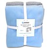 Solid Fleece No Sew Throw Kit - Light Blue/Heather Gray