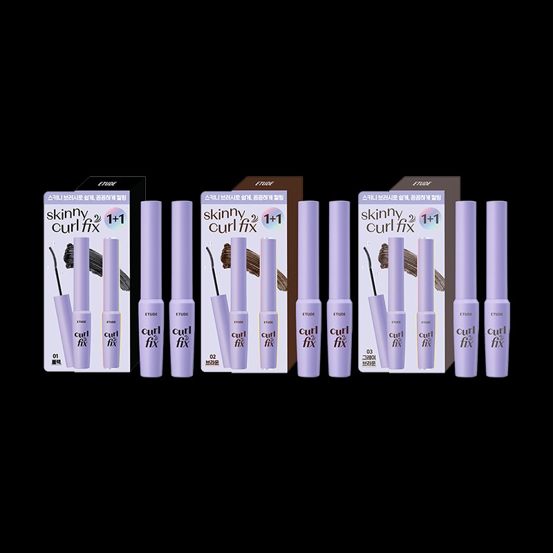 Etude [에뛰드]컬픽스 스키니 마스카라 1+1 기획세트 [Etude] Curl Fix Skinny