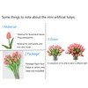 ALIERSA 10-Heads Artificial Flowers PU Mini Real Touch Tulip Bouquets