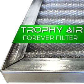12x12x1 | Trophy Air | Merv 8 | Washable Furnace Filter | Lifetime HVAC & Furnace Air Filter | Washable Electrostatic | High Dust Holding Capacity | Premium Quality Aluminum