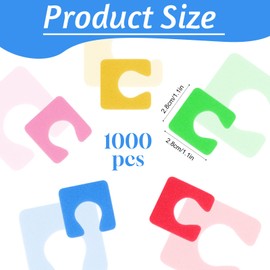HJZHII 1000 Pcs Individual Toe Separators, Soft Toe Spacers for Pedicures Comfortable Finger Dividers for Manicure Feet Nail Toenails Art Painting Polish Spa