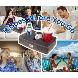 Cup Cozy Pillow (Brown)- The World's Best Cup Holder! Keep Your Drinks Close and Prevent Spills. Use it Anywhere-Couch, Floor, Bed, Man cave, car, RV, Park, Beach and More!