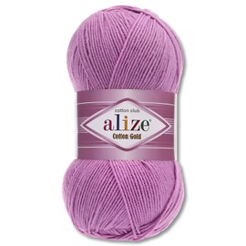 Alize 100 g Cotton Gold Premium Wool in 59 Colours, Summer Wool, Yarn, Knitting, Amigurumi (43 | Purple)