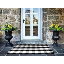 KyCyn Pro 24"x36" Reversible Rug Washable Buffalo Plaid Area Checkered Indoor Outdoor