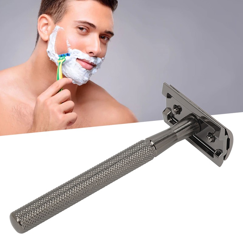 Manual Pocket Beard Trimmer Metal Vintage Double Sided Manual Facial
