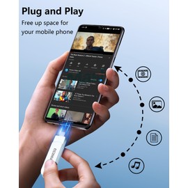 SANKESU 512GB USB C Flash Drive 3.1,Read Speed Up to 150MB/s, USB A and Type C OTG USB Thumb Drive, Dual Memory Sticks Compatible with Android Phones/PC/Laptop/Macs(Silver)