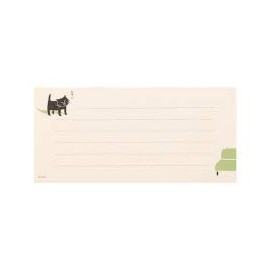 Midori 91802547 Kiraku One Pencil Notebook, Cat Pattern | Letter Set, Stationery