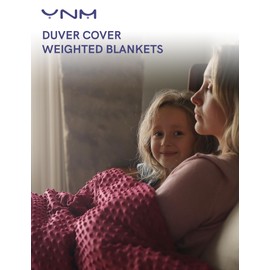 YnM Fuzzy Duvet Cover for Weighted Blankets (Red, 41''x60'')