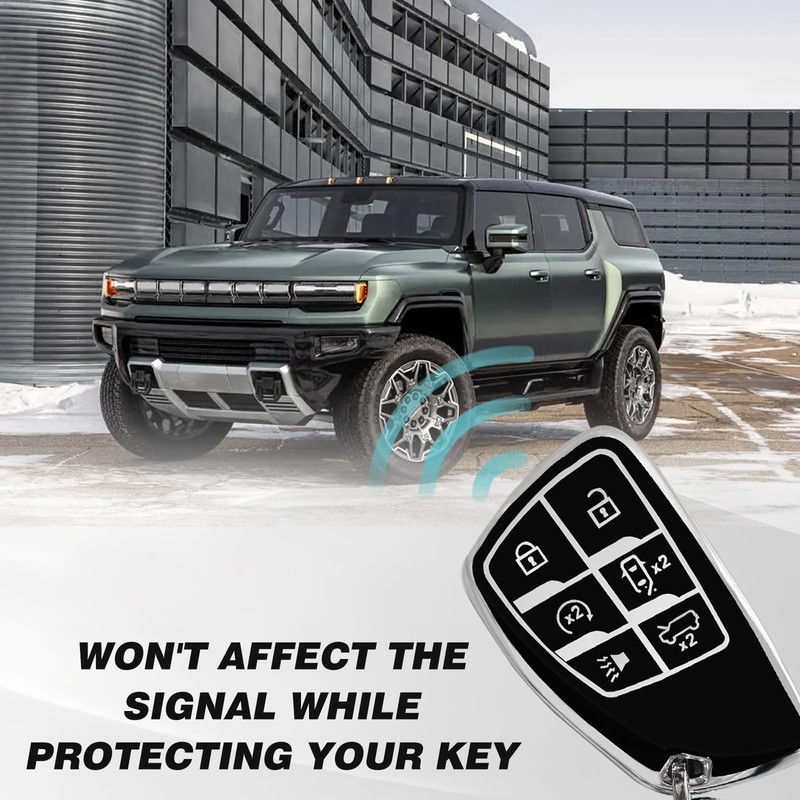 BestEvMod Key Fob Cover Compatible with Hummer EV Accessories Shells