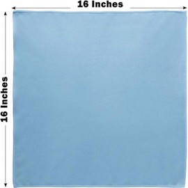 sadwqgewnbf 6 PCS Premium Microfiber Glass Cleaning Cloth,16 Inch X 16 Inch, Lint Free for Quickly Clean Window,Glasses,Windshields,Mirrors,Stainless Steel,Stemware,Lens Blue