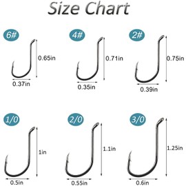 Octopus Fishing Hooks High Carbon Steel Jig Hooks Offset Sport Circle Hooks Beak Bait Bass Hooks Multi-Sizes Saltwater Fishing Tackle Kit 5/0-100pcs