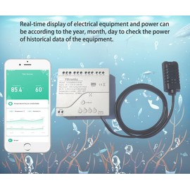 Yitouniu 4CH WiFi Tuya Smart Temperature and Humidity Sensor,Dry Contact,Remote Application Control and Monitoring Function, Voice Control, Smart Scene, Compatible with Alexa and Google Home, White