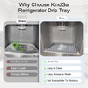 KindGa Refrigerator Drip Catcher Tray,Protector Ice and Water Dispenser Pan,Fridge
