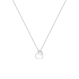 Elli Heart Love Necklace 925 Sterling Silver, Facet cut, None