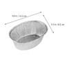 COLLBATH 125Pcs Oval Tinfoil Bowls Baking Trays Stackable Storage for