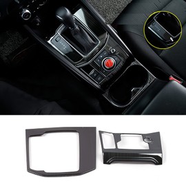KELEIMAI Car Accessories Fit for Mazda CX-5 CX5 2017 2021 2022 2023 2024 2025 Gear Shift Frame Panel Cover Trim Interior Decorative Protector (Brushed Black Style) Stainless Steel 2 PCS
