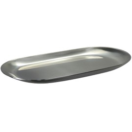 Nagao Tsubamesanjo Oval-Shaped Stainless Steel Tray, 7.0 inches (17.7 cm), 18-8 Stainless Steel, Made in Japan
