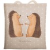 Mr. & Mrs. Panda Hedgehog Love Shopping Bag, gray