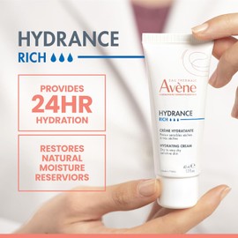 Eau Thermale Avene Hydrance RICH Hydrating Cream, Daily Face Moisturizer, Non-Comedogenic, 1.3 oz.