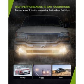 AUTOSAVER88 Fog Lights Compatible with 2003 2004 2005 2006 GMC Sierra 1500/1500 HD / 2500/2500 HD / 3500 2007 GMC Sierra Classic Model Not Compatible with Denali / C3 Models Fog Light Replacement