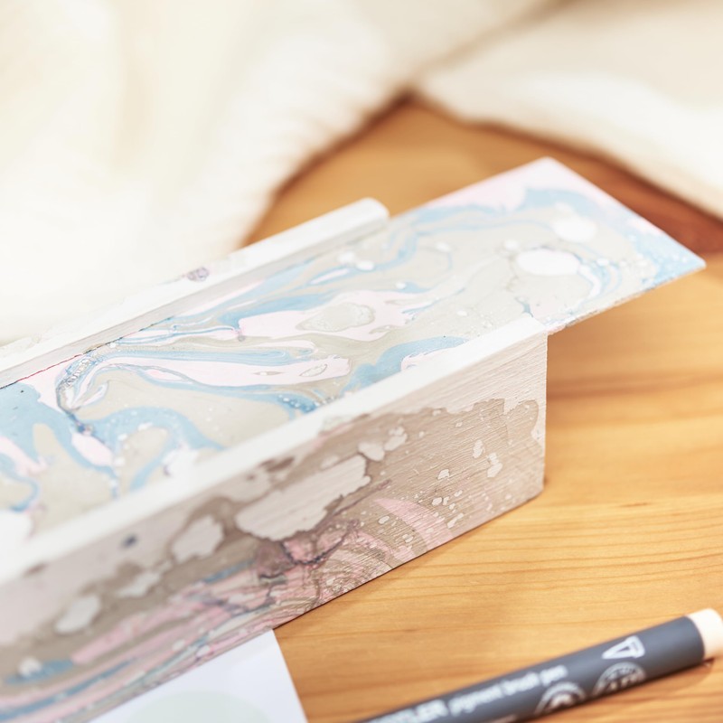 VBS Pencil Box with Sliding Lid Raw Wood