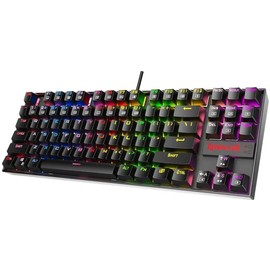 Redragon K552 RGB 2 Wired TKL Gaming Mechanical Blue Switch Keyboard - Black