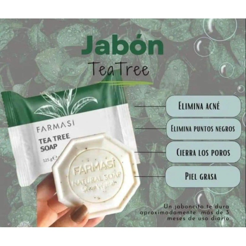 Crema Facial /piel Grasa/suero/acné Y Jabón Tea Tree Farmasi