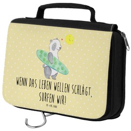 Mr. & Mrs. Panda Toiletry Bag Summer Waves Surf Gift Sun Sea Noise Hanging Cosmetic Bag Freedom Weather During the, neutral, Hand Drawn