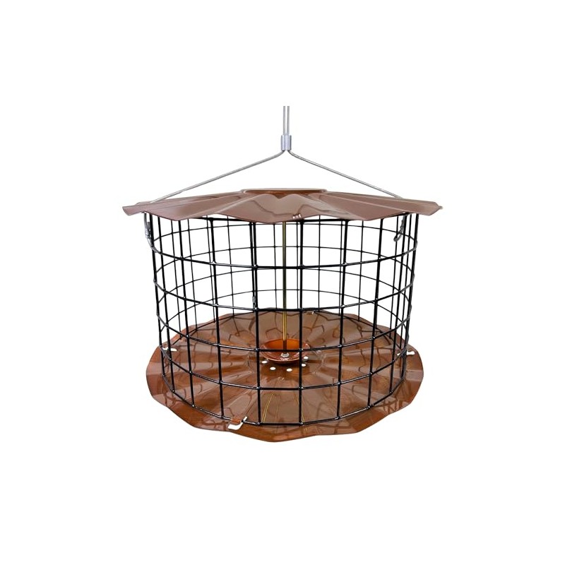 Erva Starling-Proof Barrier Guard Feeder with Seed Cylinder Holder -
