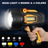 MIXILIN Rechargeable Spotlight 90,000 Lumens, Super Bright LED Spotlight Flashlight