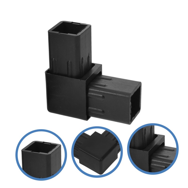 SHINEOFI 10pcs Plastic Square Tubing Connector Fittings Shape Joints for