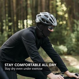Ezranova Balaclava Ski Face Mask for Men,Full Face Cover Black Balaclava,Ski Masks for Men,UV Protection & Wind Protection Lightweight Neck Warmer,Lightweight Neck Warmer