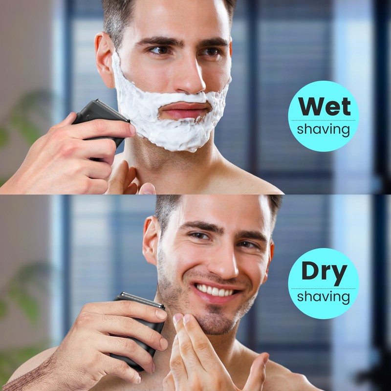 Brightup Electric Foil Shavers for Men, Mini Electric Razor for