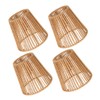 WHAMVOX Elegant Rattan Woven Pendant Lampshade Rustic and Handmade Natural
