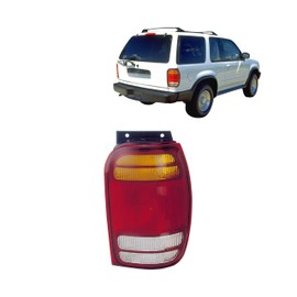 Replacement for Ford Explorer Mercury Mountaineer 1998-2001 DOT/SAE Compliant, Halogen Tail Light Assembly, Right/Passenger Side, F87Z 13404 AC / F87Z 13404 AC