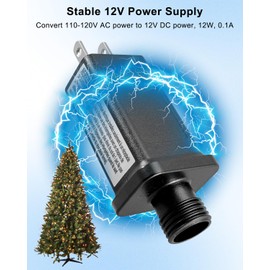 12V 12W 1A Class 2 Power Supply, Led Transformer Replacement for 12V Controller Christmas String Lights Decorations, 4Pcs