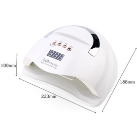 Lámpara de Uñas para Esmalte de Gel, Lámpara de Uñas de 220W, UV LED Lámpara de Uñas Fototerapia de Uñas Máquina, Pantalla LCD, 45 Luces, Luz de Uñas para Esmalte de Gel con 4 Ajustes de Temporizador para Manicura/Pedicura Arte de Uñas en El Hogar