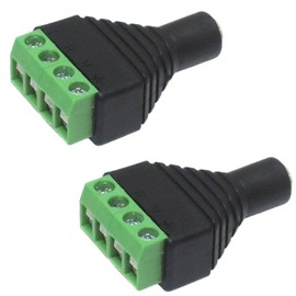 KAUMO 3.5mm Stereo Mini Jack 4 Pole Screw Terminal Gold Plated (2 Pieces)