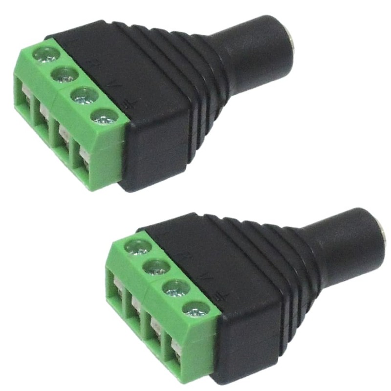 KAUMO 3.5mm Stereo Mini Jack 4 Pole Screw Terminal Gold