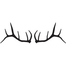 Elk Rack Sticker - 8" inch - White