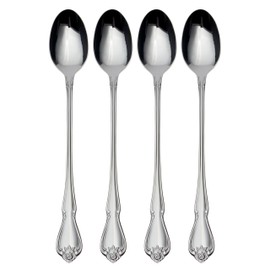 Oneida True Rose Iced Tea Spoons, Set of 4,Silver