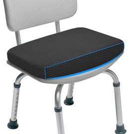 Shower Seat Cushion for Transfer Bench for Bathtub Shower Seats for Elderly, Easy Maintenance Anti Slip Quick Dry Soft to Skin Foam Cushion, Black