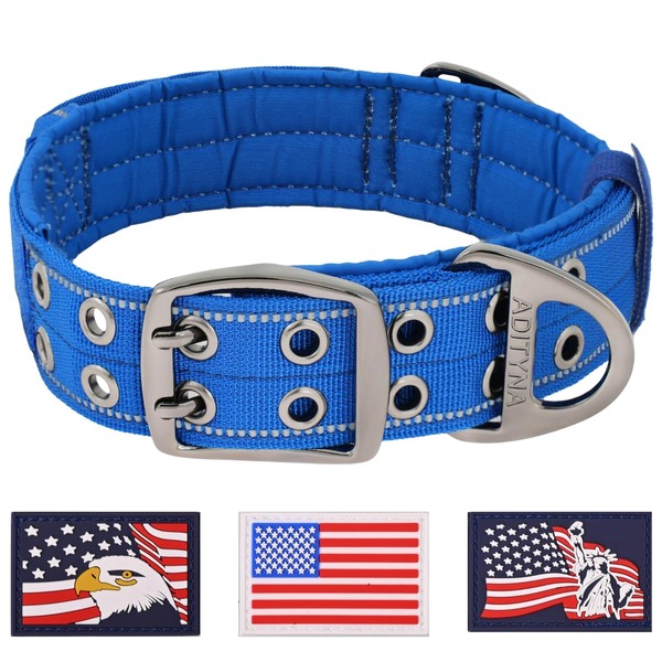 ADITYNA - Heavy Duty Dog Collar with Handle - Royal